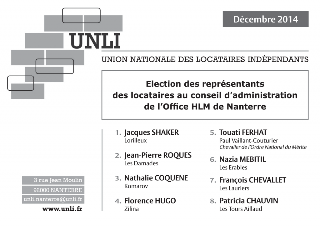 Bulletin de vote 2014