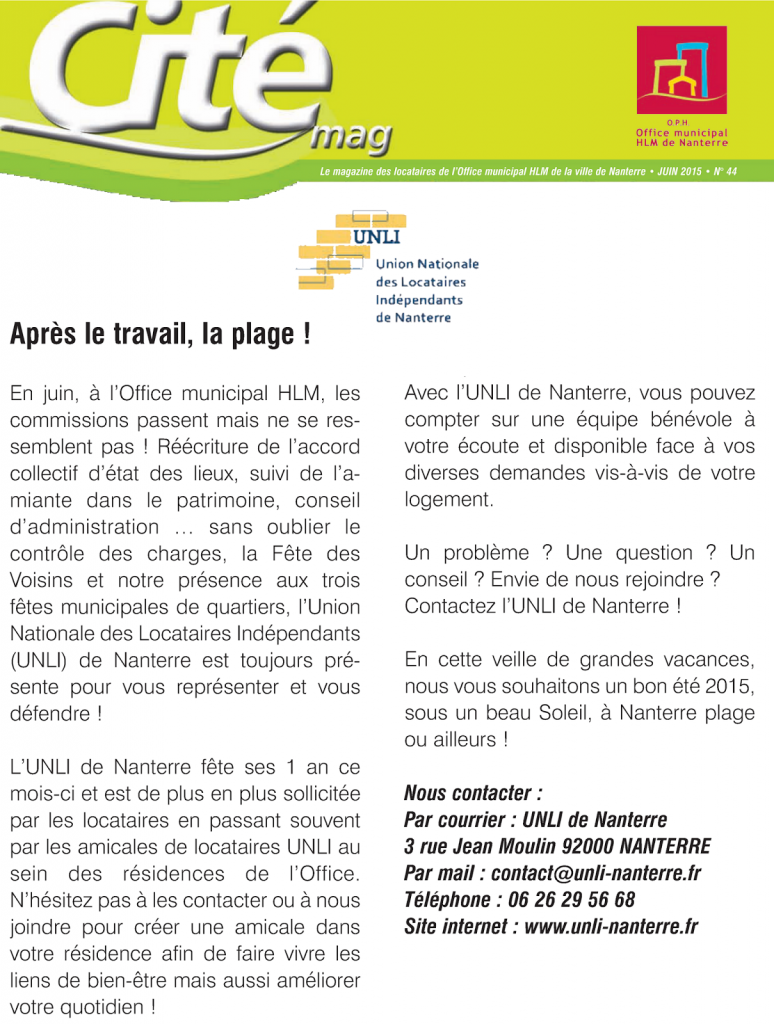Tribune Cité Mag 44 - 2015-06